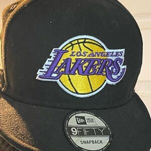 New Era Black and Purple Lakers Snapback Hat